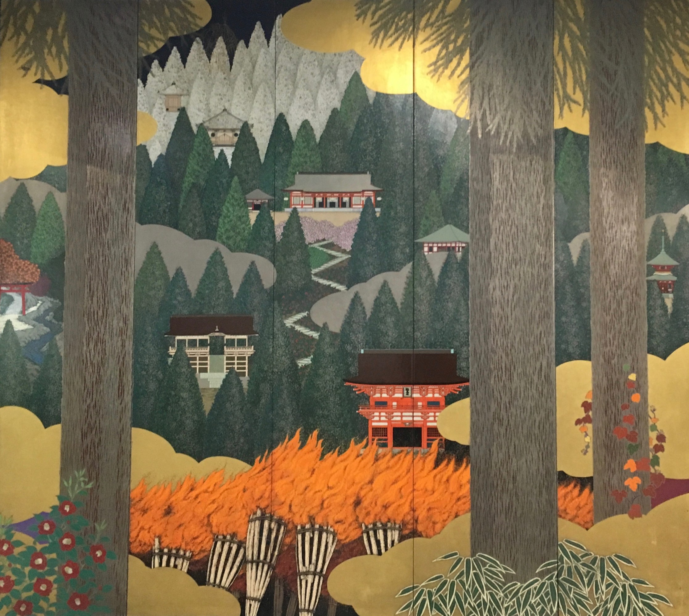 Another fire image that made me smile was this painting of the Fire Festival held on Mt Kurama on October 21st. The image is at Demia Station where you catch the train to the festival.