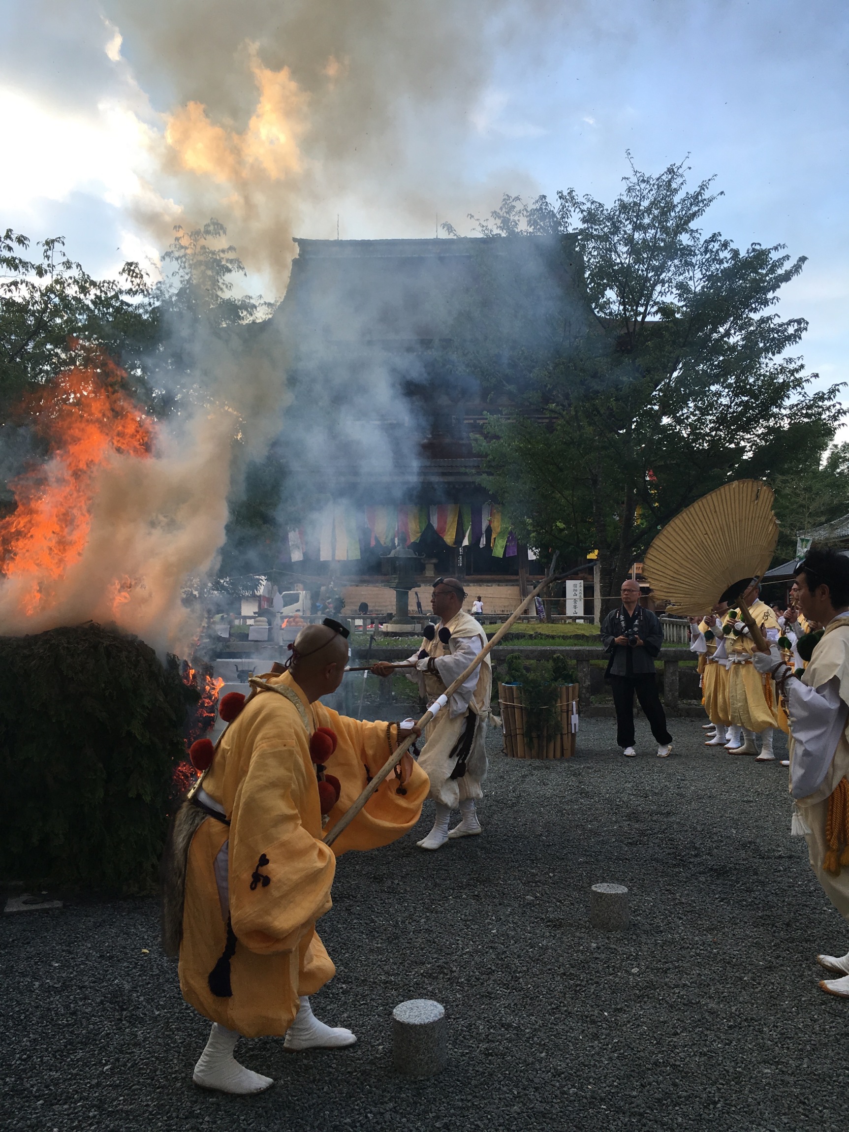 Roma fire festival at Kimpusen-ji Temple, unique to Shugendo.
