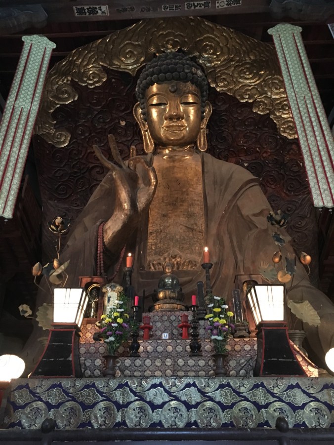 The Great Buddhas in Nara and Kamakura are well known and attract many visitors. Less so the equally impressive Great Buddha of Gifu, completed in 1832. The Buddha, which stands nearly 14 m tall, was conceived in 1790 in the hopes of averting large earthquakes and famines. It represents another response to try and influence the sometimes disastrous impact of the elements. The statue has a very calming presence. As an aside, the Buddha is very close to the Nawa Insect Museum - the first of its kind in Japan. The Museum currently houses over 18,000 different insect species, reminding us of their importance in the cycle of life.